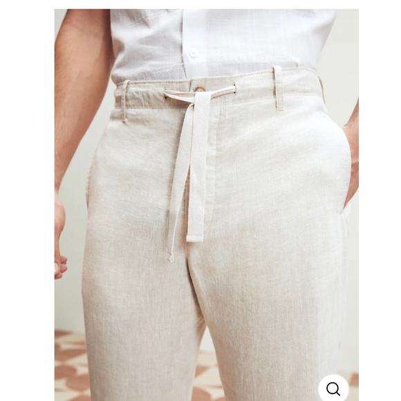 Perry Ellis Men’s Drawstring Linen Pant - 40” - Picture 3 of 10